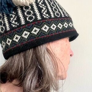 Dale of Norway knitted wool beanie with tassels